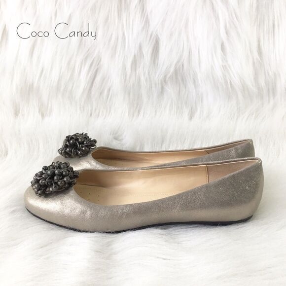 🆕Calvin Klein Mackenzi Gold Metallic Flats - Picture 3 of 8